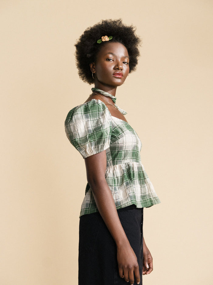 Hansel from Basel - Monet Plaid Top -