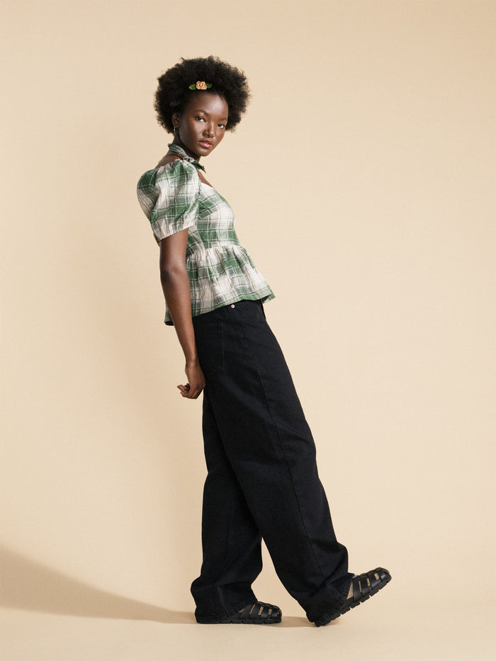 Hansel from Basel - Monet Plaid Top -