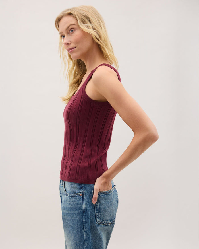 Richer Poorer - Monica Tank - Burgundy -