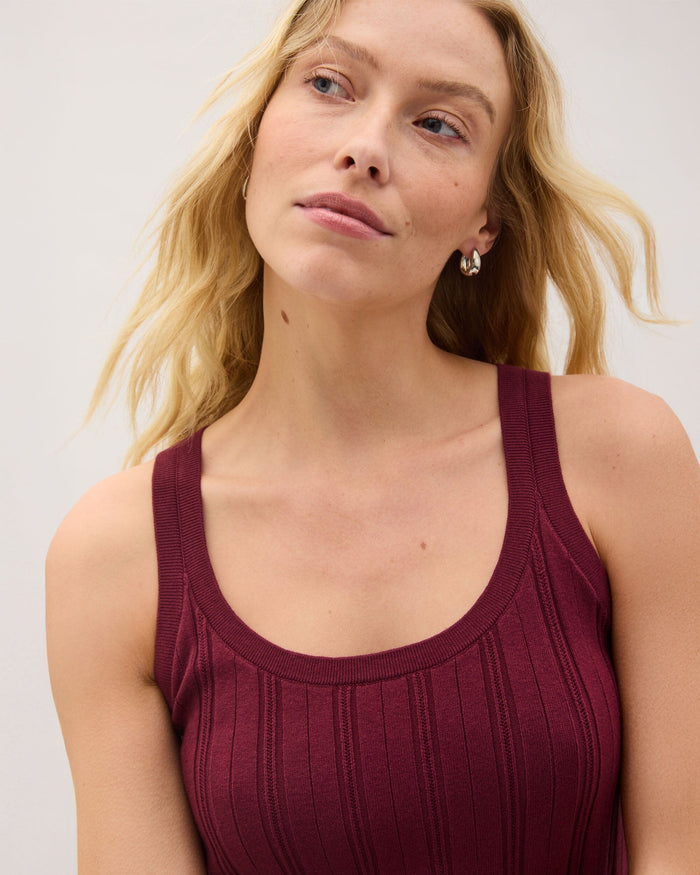 Richer Poorer - Monica Tank - Burgundy -