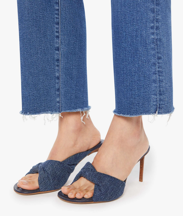 Mother The Rambler Mid Rise Ankle Fray in Dugout Doobies