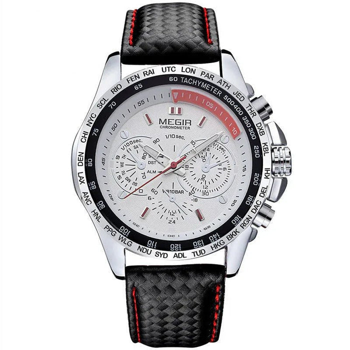 Multifunctional Chronograph Fashion Luminous Steel Case Quartz Watch - Allen-Fitness