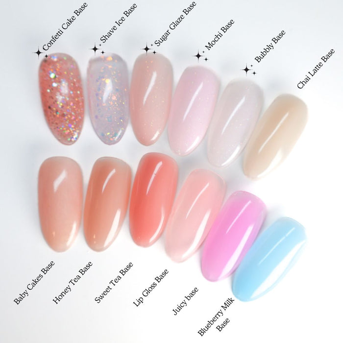 Nail thoughts Tinted Base Bundle VOL. 3 NTB-18 — NTB 29, set of 12 NTB Base Nail Thoughts