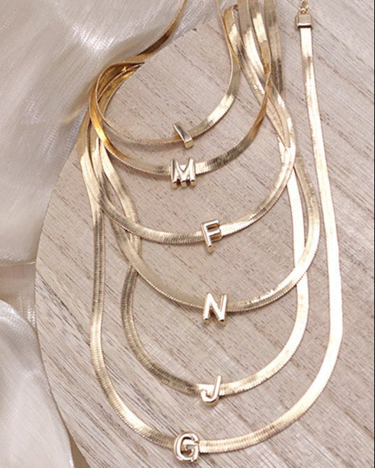 Name Drop Initial Necklace