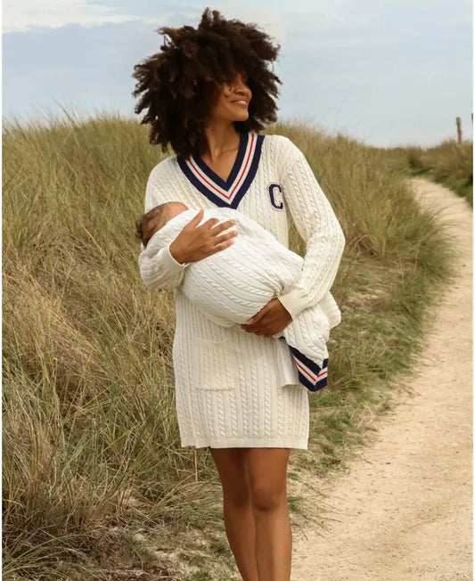 Nautic college maternity and nursing dress