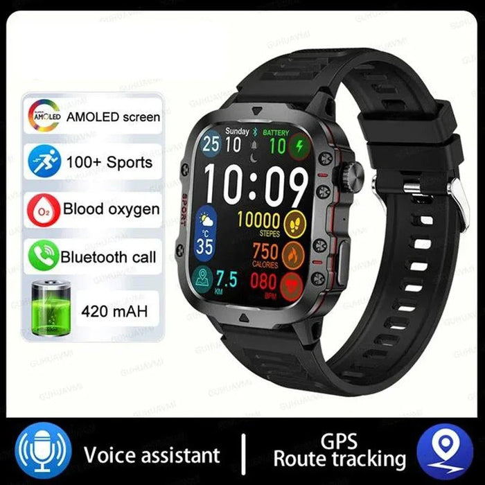 Black Silicone Strap