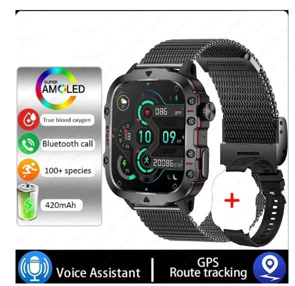 Milan Black Silicone Strap