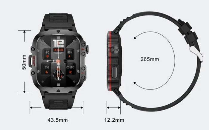 New QX11 Smart Bluetooth Watch - Health Tracking, Notifications, Touchscreen, USB Charging - Allen-Fitness