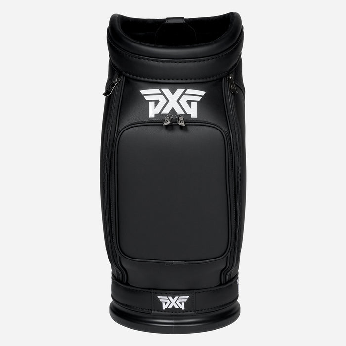 PXG black and white NextGen Den golf Caddy on a white background