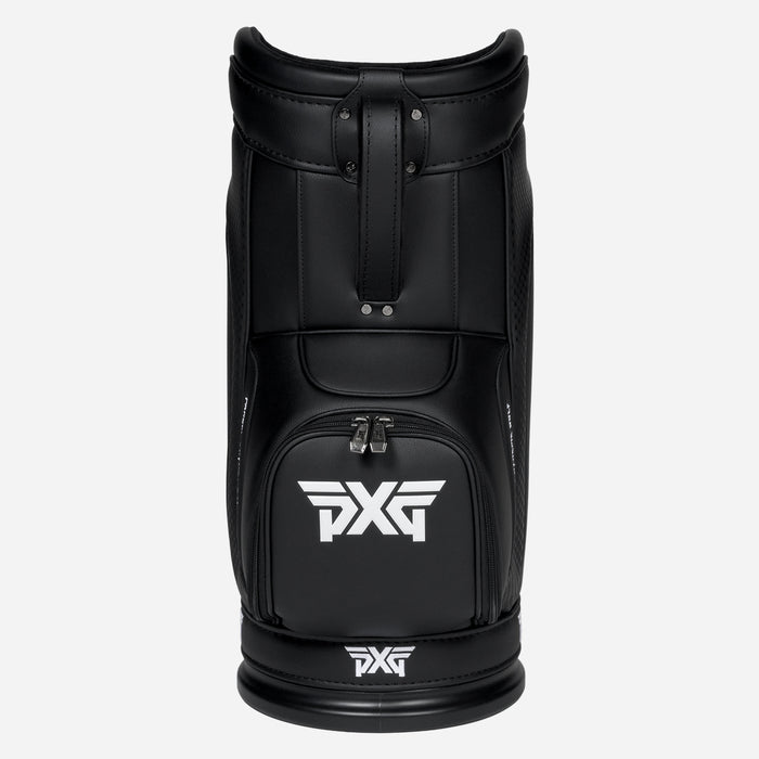 PXG black and white NextGen Den golf Caddy on a white background