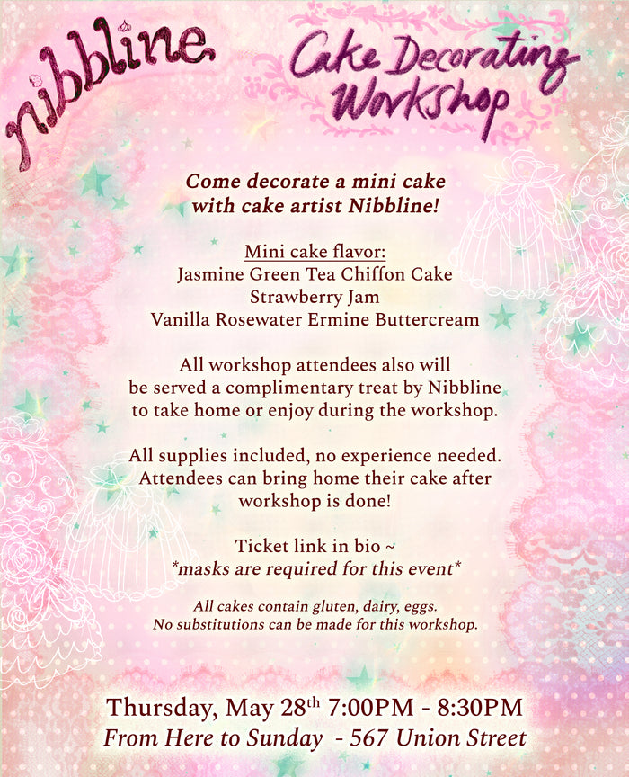 Nibbline: Cake Decorating Workshop (MAY 28) - ACCESS
