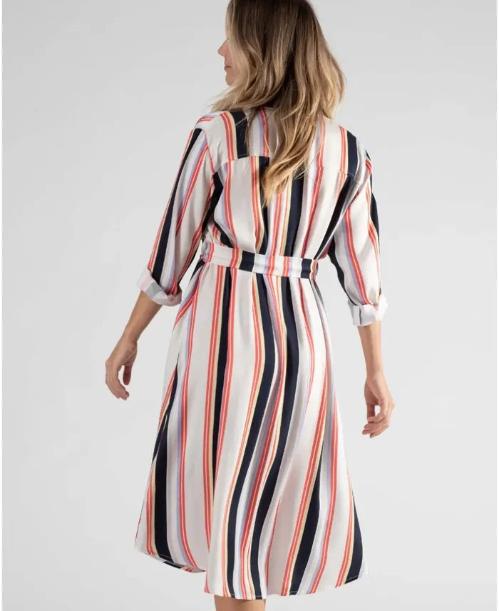Normandie maternity and nursing shirt dress red/navy