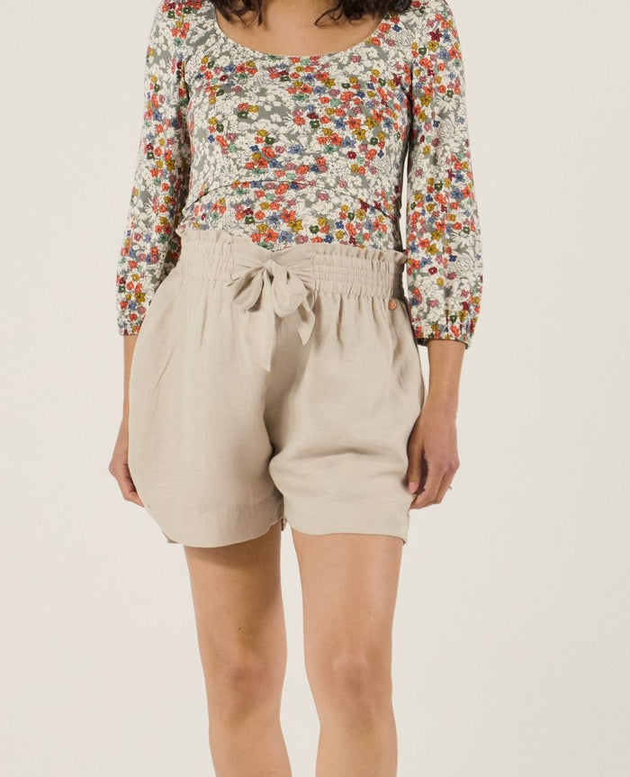 Nubie twill smock shorts - Beige