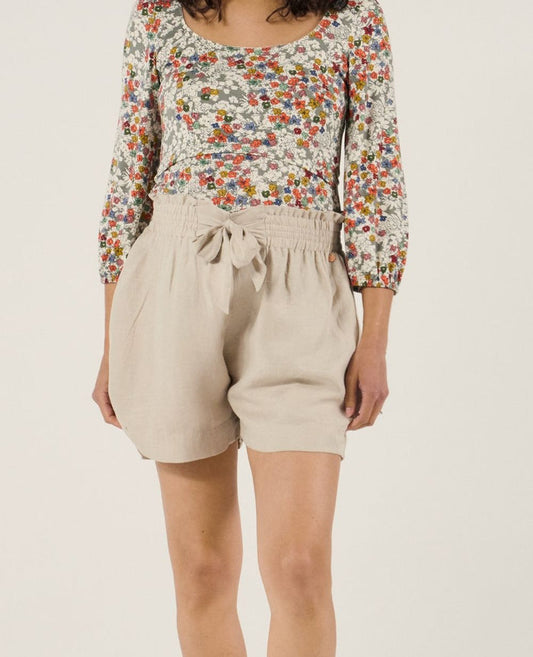 Nubie twill smock shorts - Beige