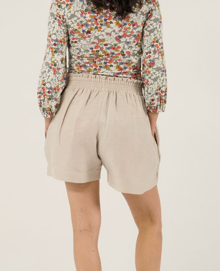 Nubie twill smock shorts - Beige