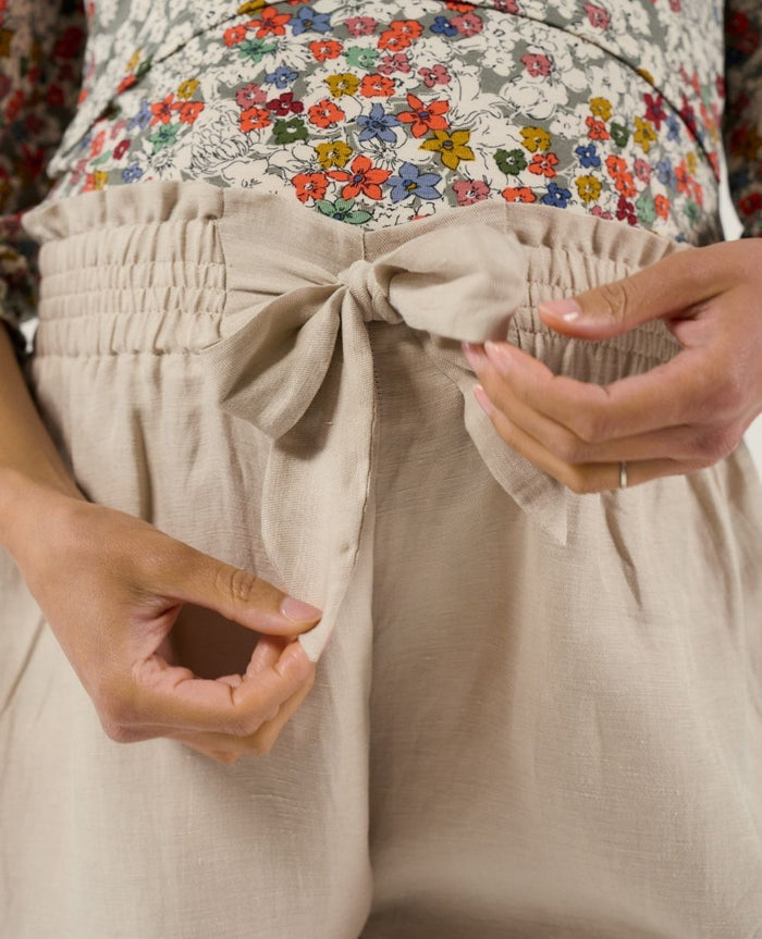 Nubie twill smock shorts - Beige