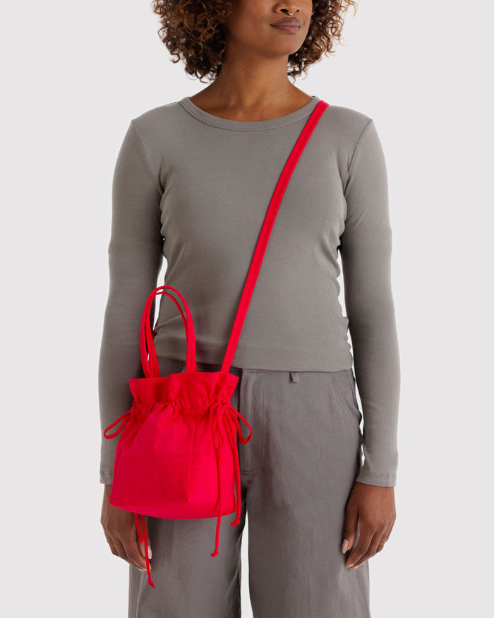 Baggu - Nylon Drawstring Bag - Candy Apple -