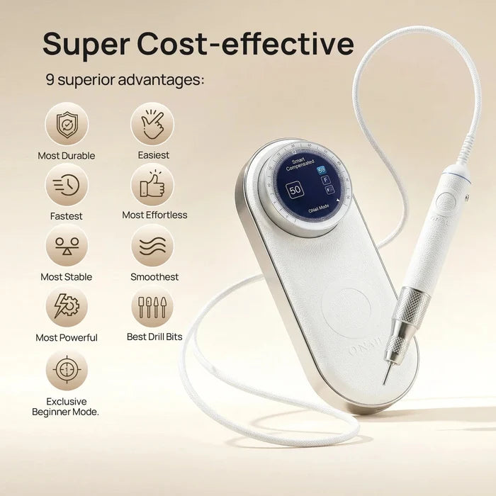 O NAIL AI Smart Pro Set — LED UV Lamp + 50K Drill (Single Handpiece), White Tools O NAIL