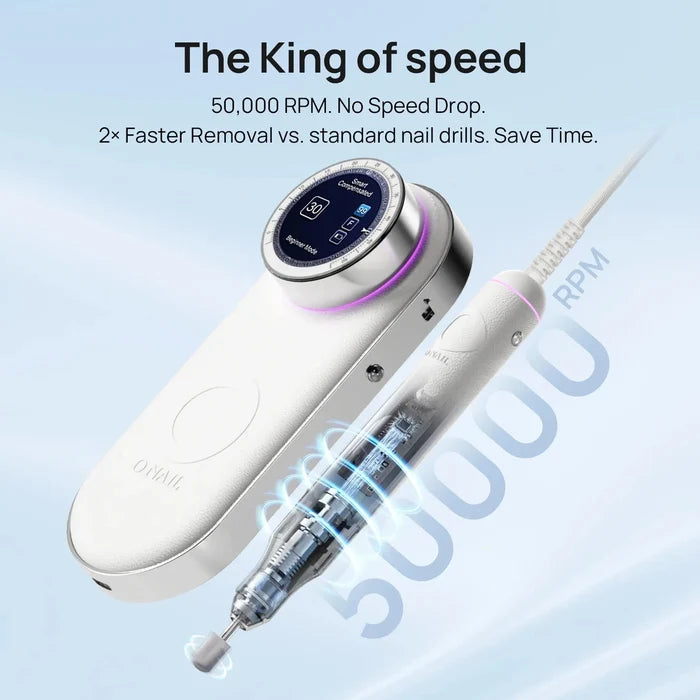 Open box (see description) O NAIL AI Precision Portable Nail Drill Pro Max White – 50,000 RPM Drill machine O NAIL