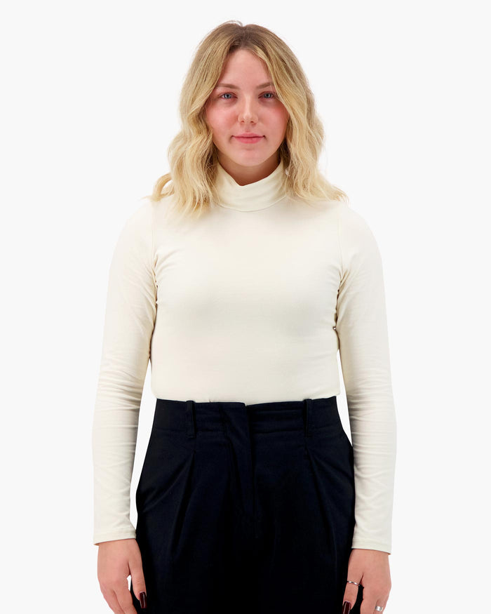 Good for Sunday - Organic Cotton Turtleneck in Natural -