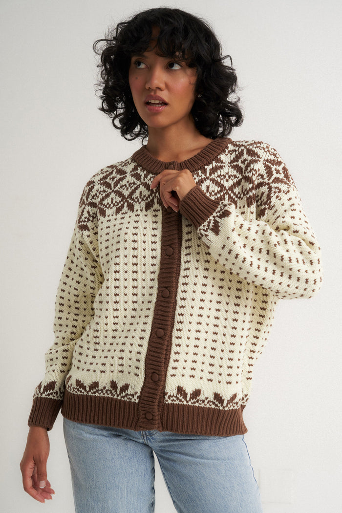 Callahan Knitwear - Oversized Maeve Cardigan - Toffee -