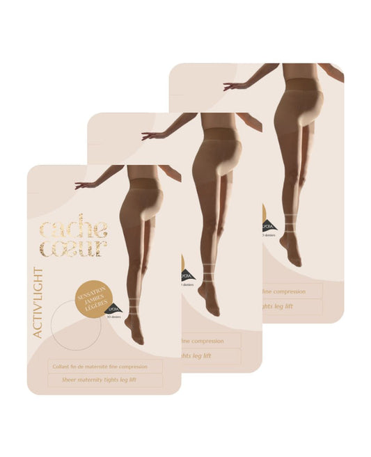 Pack of 3 maternity thights Activ' Light