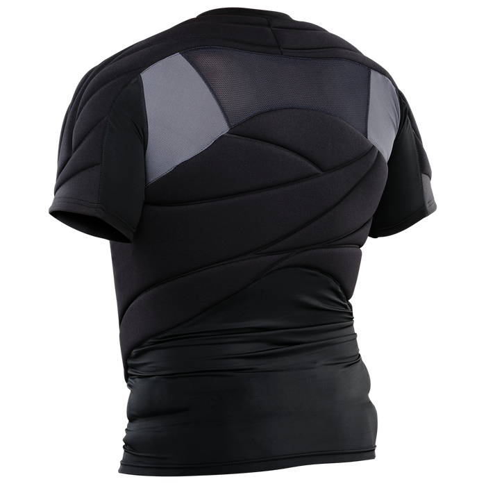 DYE Padded Performance Top - Black paintball protective gear – angled side view
