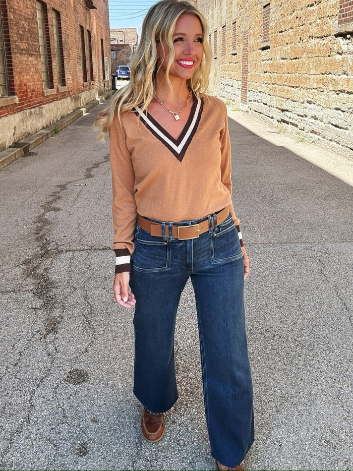 Paige Anessa With Set In Pocket + Raw Hem in Amoroso