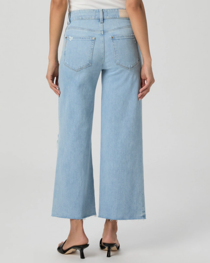 Paige Sasha Ankle Wide Leg in Maeve Destructed