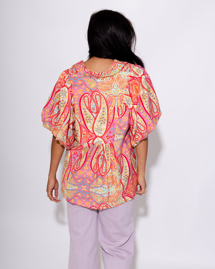 Paisley Smocked Top