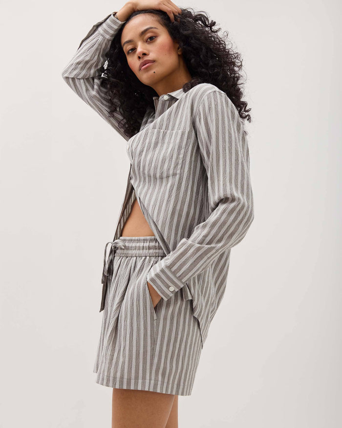 Richer Poorer - Palermo Short - Black / White Stripe - BLACK WHITE STRIPE