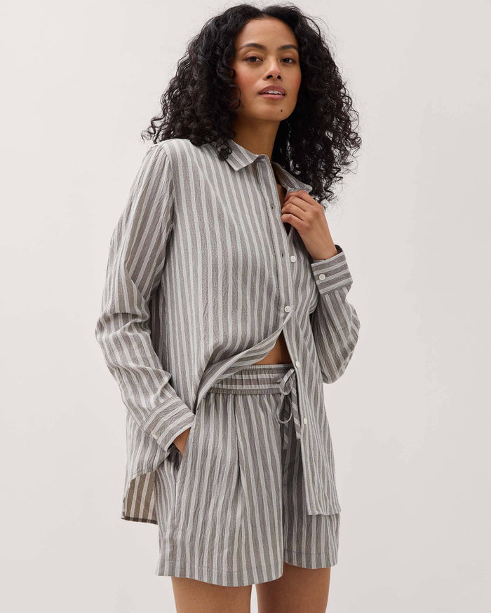 Richer Poorer - Palermo Short - Black / White Stripe -