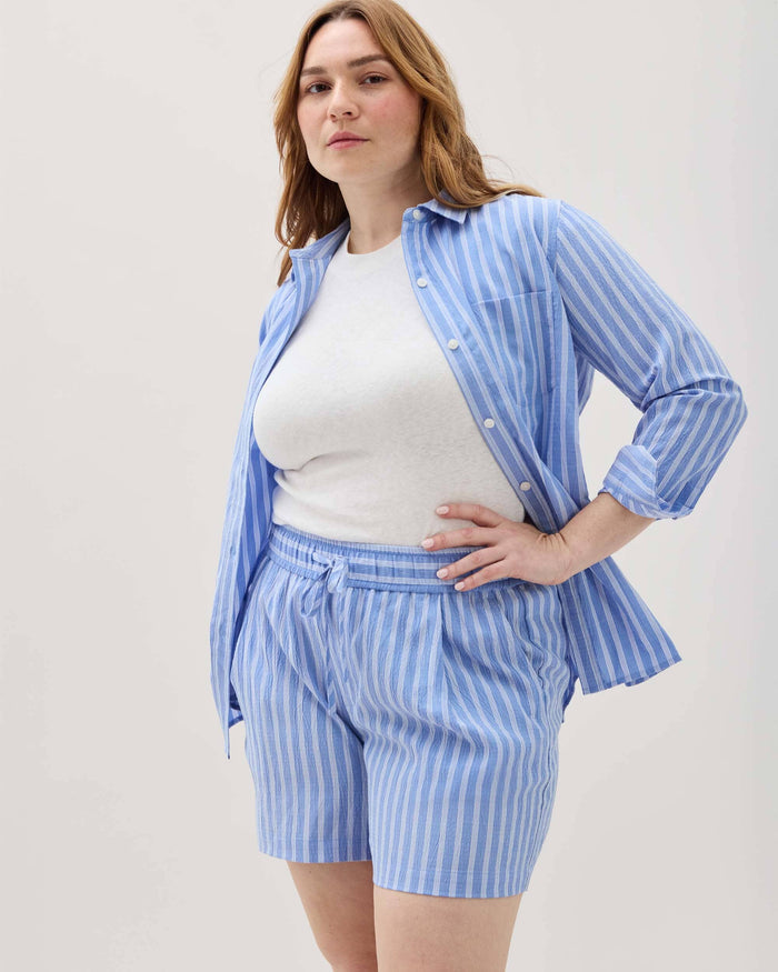 Richer Poorer - Palermo Short - Blue Stripe -
