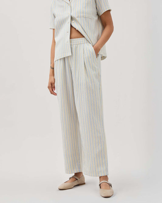 Richer Poorer - Palermo Street Pant - Vanilla Blue Stripe -