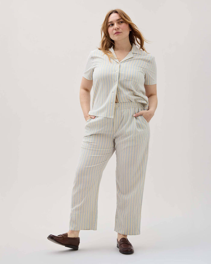 Richer Poorer - Palermo Street Pant - Vanilla Blue Stripe - VANILLA BLUE STRIPE