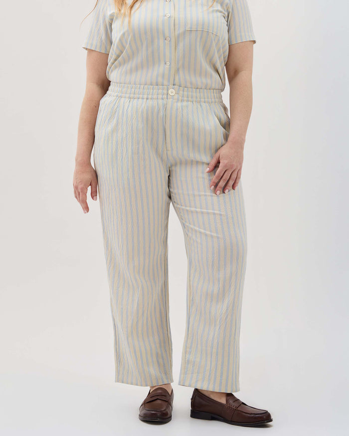 Richer Poorer - Palermo Street Pant - Vanilla Blue Stripe -