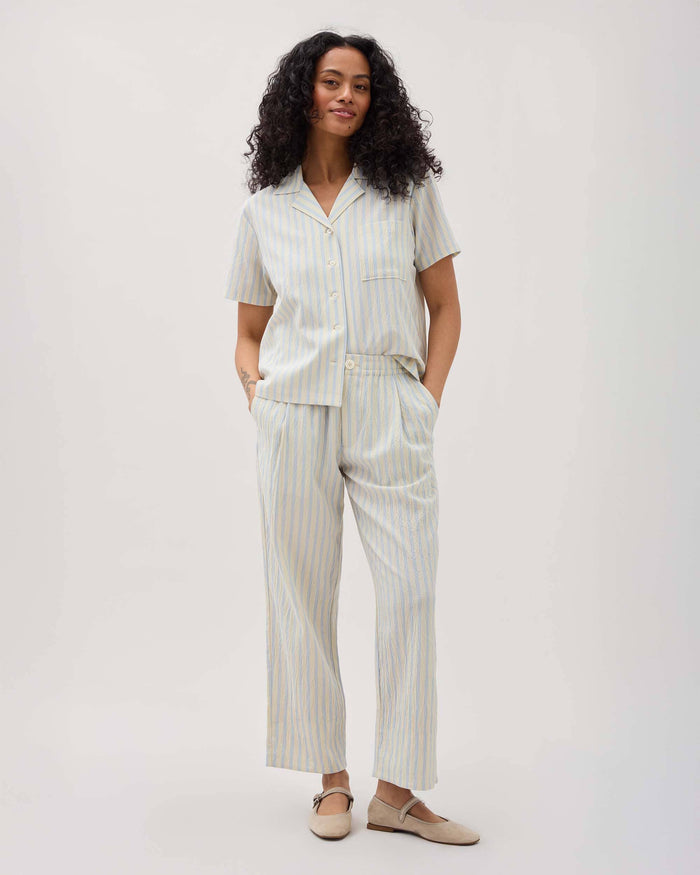 Richer Poorer - Palermo Street Pant - Vanilla Blue Stripe -