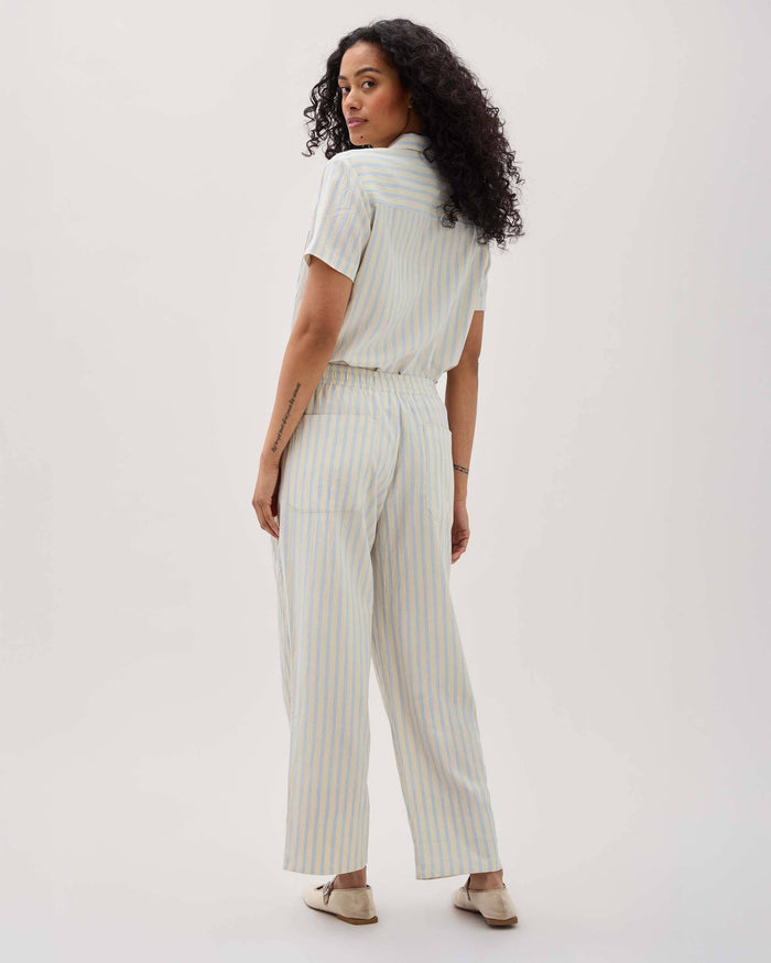 Richer Poorer - Palermo Street Pant - Vanilla Blue Stripe -