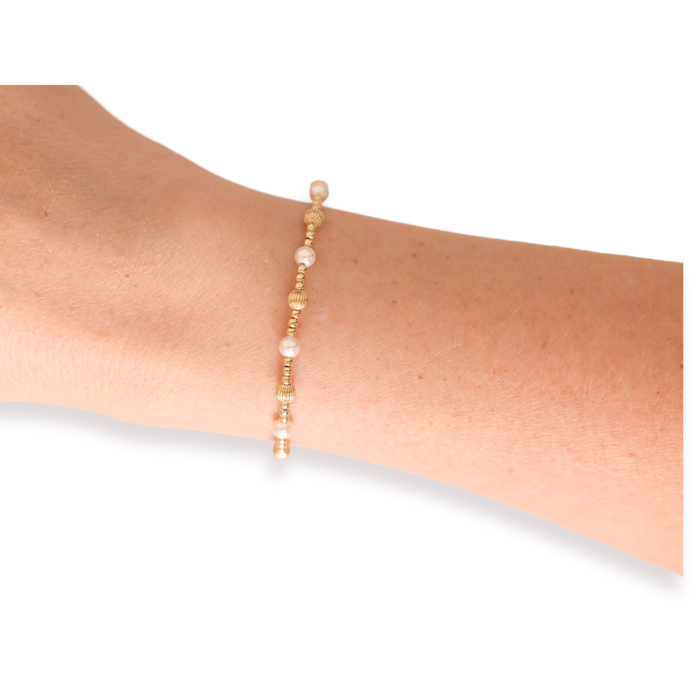 Palmer Fluted Bracelet in Pearl
