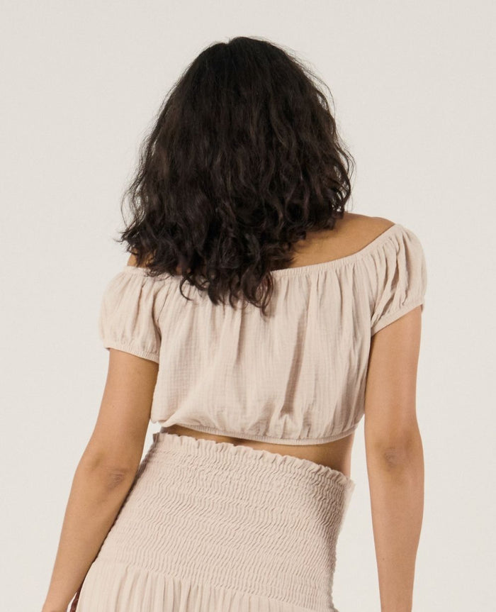 Paloma maternity crop top - Beige