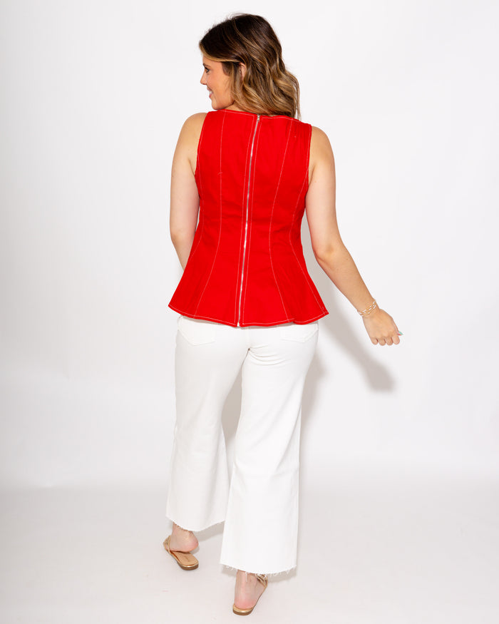 Paneled Peplum Top