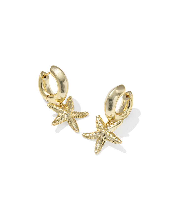 Parker Starfish Huggie  Earrings in Gold