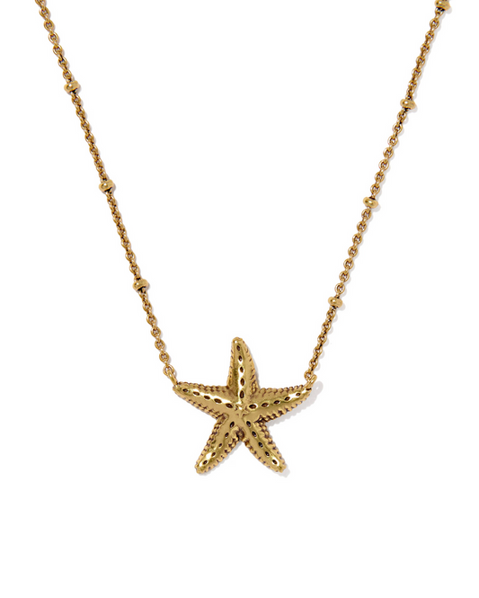 Parker Starfish Metal Short Pendant Necklace In Gold