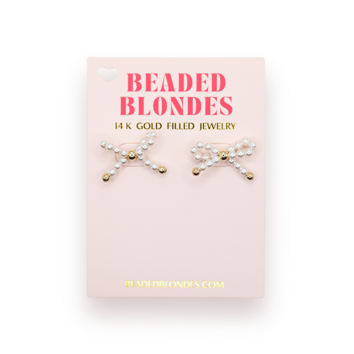 Pearl Bow Earrings