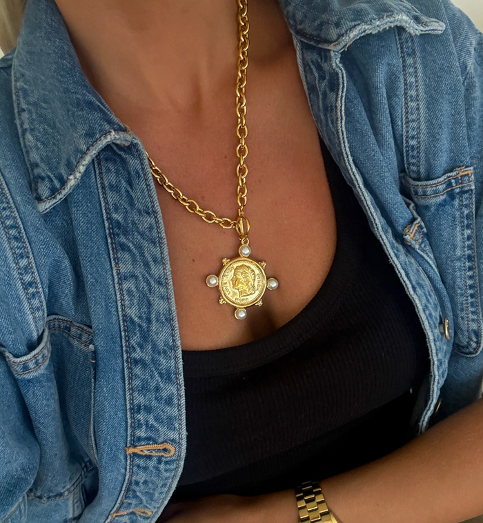 Pearl Coin Necklace