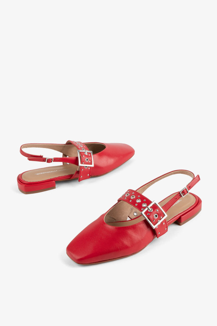 Intentionally Blank - Pearl Slingback Natural Sole Ballet Flat -