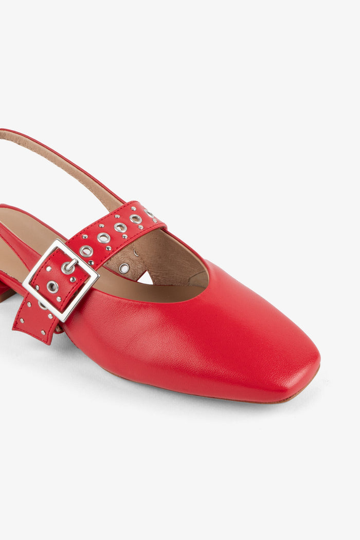 Intentionally Blank - Pearl Slingback Natural Sole Ballet Flat -