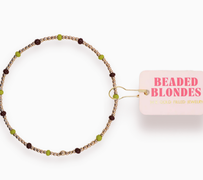 Penelope Bracelet in Dark Brown and Olive Green