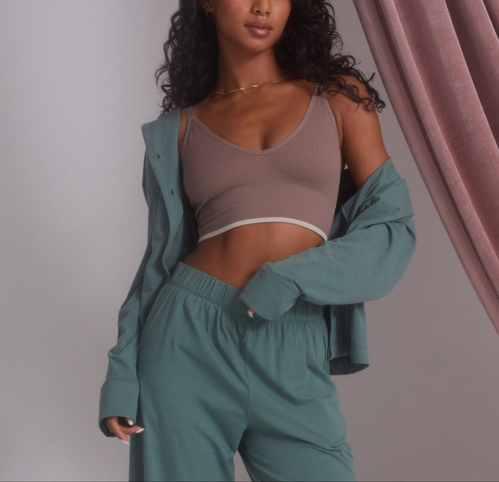 Harper Wilde - Perfect Pima Long Sleeve PJ Shirt - Rainforest -