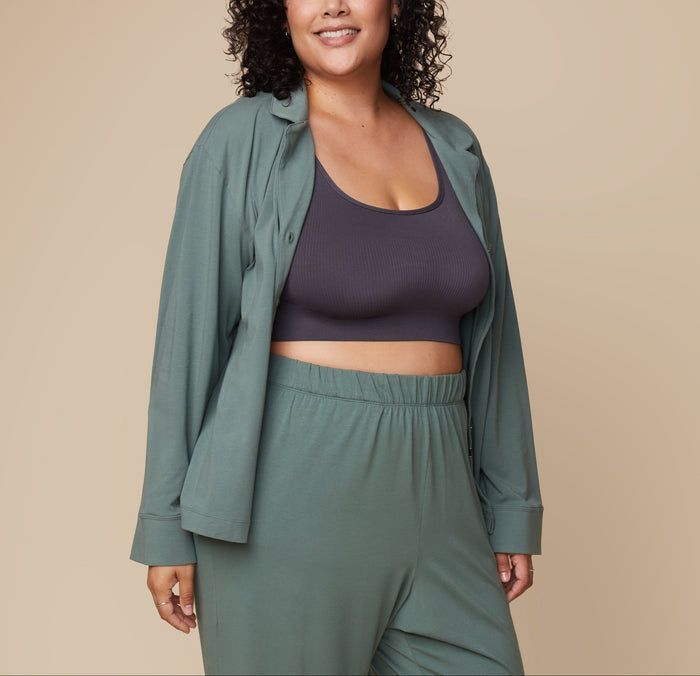 Harper Wilde - Perfect Pima Long Sleeve PJ Shirt - Rainforest -